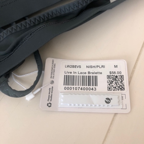 LULULEMON Athletica Live In Lace Bralette Medium - Picture 4 of 4